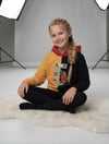 Kız Çocuk Renkli Parçalı Sweatshırt Taytlı Ikili TakımAlt-Üst TakımHilal Akıncı Kids