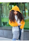 Kız Çocuk Yazılı Triko Hırka Crop Kazak Kot Pantolon 3'lü TakımAlt - Üst TakımHilal Akıncı Kids