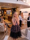 Kız Çocuk Yıldızlı Simli Love Model Abiye ElbiseAbiye ElbiseHilal Akıncı Kids