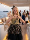 Kız Çocuk Yıldızlı Simli Love Model Abiye ElbiseAbiye ElbiseHilal Akıncı Kids