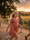 Pamuk Keten Basic ElbiseKız ÇocukHilal Akıncı Kids