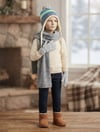 Unisex Çocuk Atkı Bere Eldiven 3'lü Kış SetiŞapkaHilal Akıncı Kids