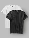 2li Siyah-Beyaz Basic T-Shirt