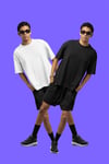2li Siyah-Beyaz Basic T-Shirt