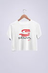 Ayrton Senna İmzalı Senna Logolu Crop T-shirt