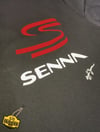 Ayrton Senna İmzalı Senna Logolu Kabartma Baskılı T-Shirt