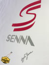 Ayrton Senna İmzalı Senna Logolu Kabartma Baskılı T-Shirt