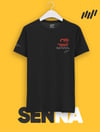 Ayrton Senna İmzalı Senna Logolu Kabartma Baskılı T-Shirt
