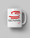Ayrton Senna Logo Baskılı Beyaz Kahve Kupa Bardak