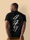 Black Ön-Arka Baskılı T-Shirt