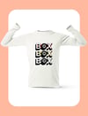 Box Box Box Uzun Kollu Beyaz T-Shirt