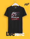 Charles Leclerc Kask Parlayan Vizör Baskılı T-Shirt