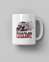 Charles Leclerc Kask RFL Baskılı Beyaz Kahve Kupa Bardak