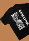 Cretiva Baskılı Unisex Siyah T-Shirt