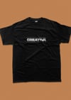 Cretiva Baskılı Unisex Siyah T-Shirt