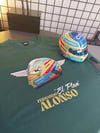 Fernando Alonso Parlayan Kask Yeşil T-Shirt