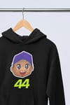 Hamilton Cartoon 44 Siyah  Hoodie