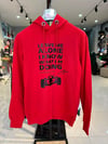 Leave Me Alone Kırmızı Sweatshirt Hoodie