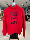 Leave Me Alone Kırmızı Sweatshirt Hoodie
