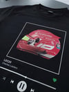 Leclerc 2023 Parlayan Kask Siyah T-Shirt