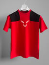 Lewis 44 imza kırmızı siyah T-shirt