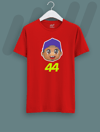 Lewis Hamilton Cartoon 44 Kırmızı T-shirt