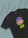 Lewis Hamilton Cartoon 44 siyah T-shirt