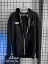 MaxVer 1 Numara Fermuarlı Cepli Siyah Hoodie