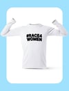 Race4Woman Uzun Kollu Beyaz T-Shirt