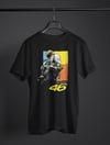 Rossi The Doctor Motosiklet Siyah T-Shirt