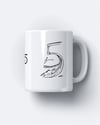 Sebastian Vettel 5 Drawing Baskılı Beyaz Kupa Bardak