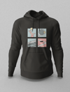 Tennis Cartoon Siyah Hoodie