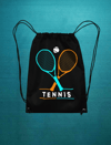 Tennis Double Racket Büzgüllü Bez Siyah Sırt Çantası