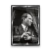 100. Yıl Özel Seri Atatürk Dikey Cam Tablo-Glass Art Concept