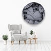 3 Boyutlu Cam Saat-Glass Art Concept