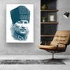 Atatürk Dikey Cam Tablo-Glass Art Concept