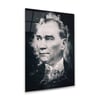 Atatürk Silüeti Dikey Cam Tablo