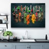 Baharatlar 3 Yatay Cam Tablo-Glass Art Concept