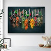 Baharatlar 3 Yatay Cam Tablo-Glass Art Concept