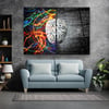 Beyin ve Zihin Yatay Cam Tablo-Glass Art Concept