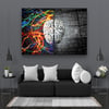 Beyin ve Zihin Yatay Cam Tablo-Glass Art Concept