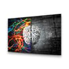Beyin ve Zihin Yatay Cam Tablo-Glass Art Concept