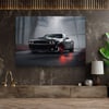 Dodge Challenger Araba Yatay Cam Tablo-Glass Art Concept
