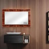 Etnik Çini Seramik Desenli Kurgan Modeli Ayna -Glass Art Concept