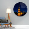 Kız Kulesi Yuvarlak Cam Tablo-Glass Art Concept