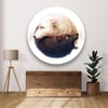 Kurtlar Yuvarlak Cam Tablo-Glass Art Concept