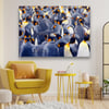 Penguenler Yatay Cam Tablo-Glass Art Concept