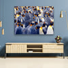 Penguenler Yatay Cam Tablo-Glass Art Concept