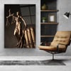 Themis Heykeli 2 Dikey Cam Tablo-Glass Art Concept