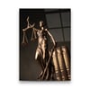 Themis Heykeli 2 Dikey Cam Tablo-Glass Art Concept